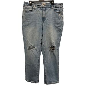 Universal Thread Womens High Rise 90s Slim Distressed Light Wash Jeans Size 17/R